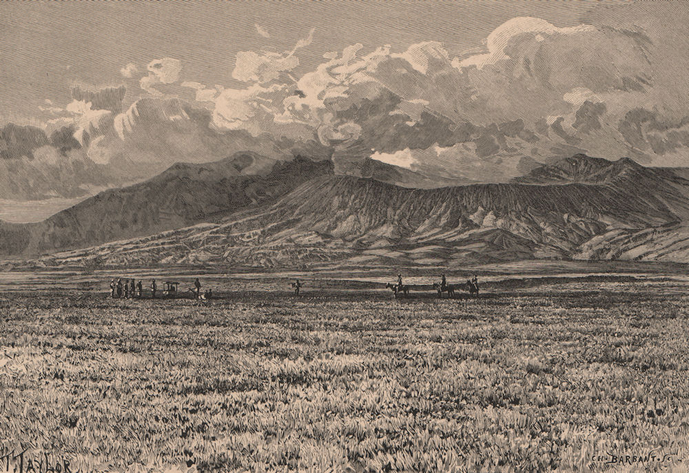 Associate Product Mount Bromo Volcano, Dasar District, Java. Indonesia. East Indies 1885 print