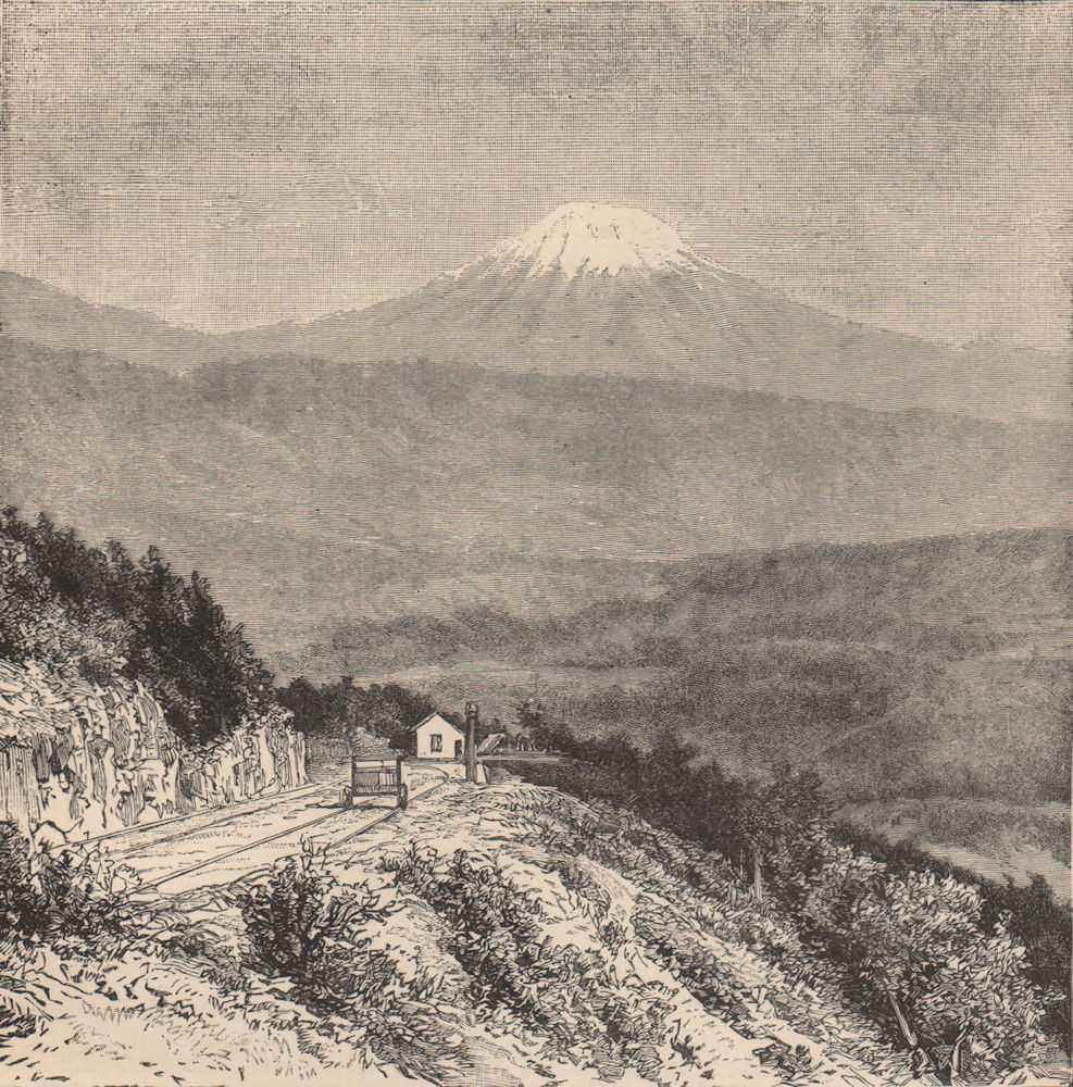 Associate Product Pico de Orizaba (Citlaltépetl) - View from near Orizaba. Mexico 1885 old print