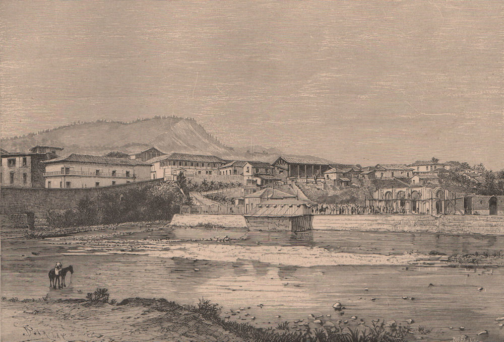 Tegucigalpa - View from La Conception. Honduras. Tegus. Central America 1885