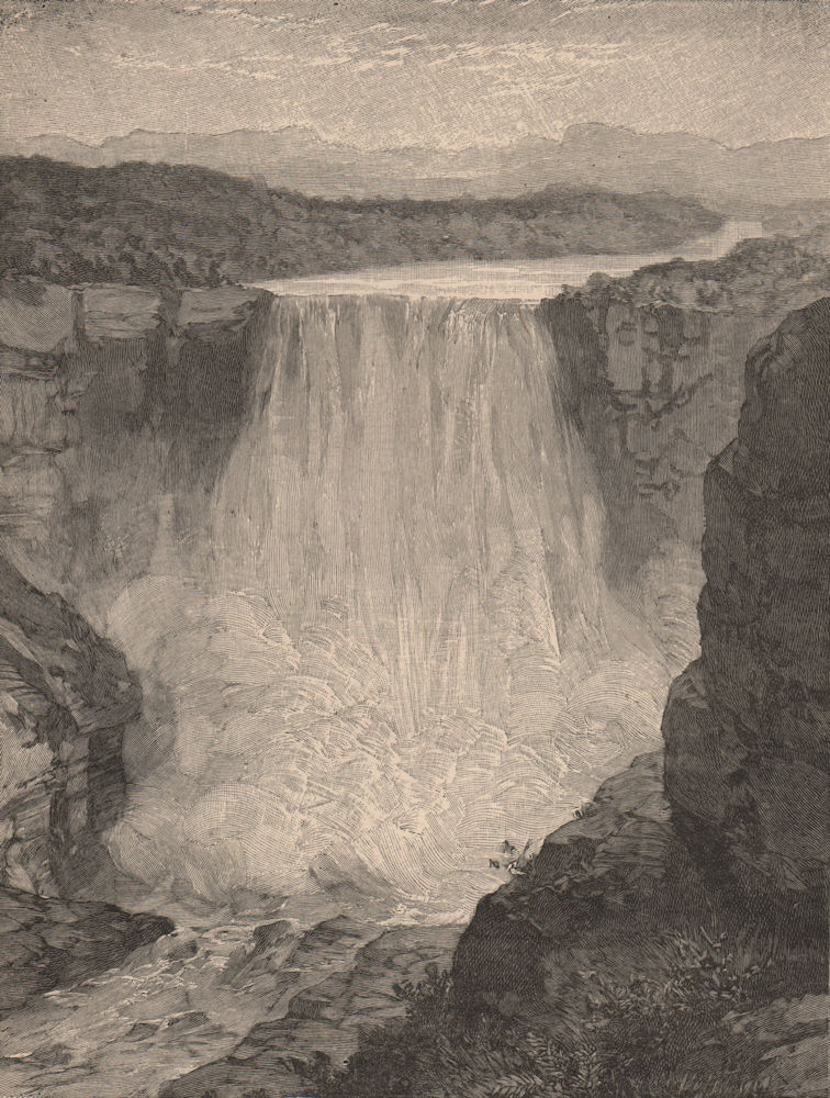 Kaieteur falls. Guyana 1885 old antique vintage print picture
