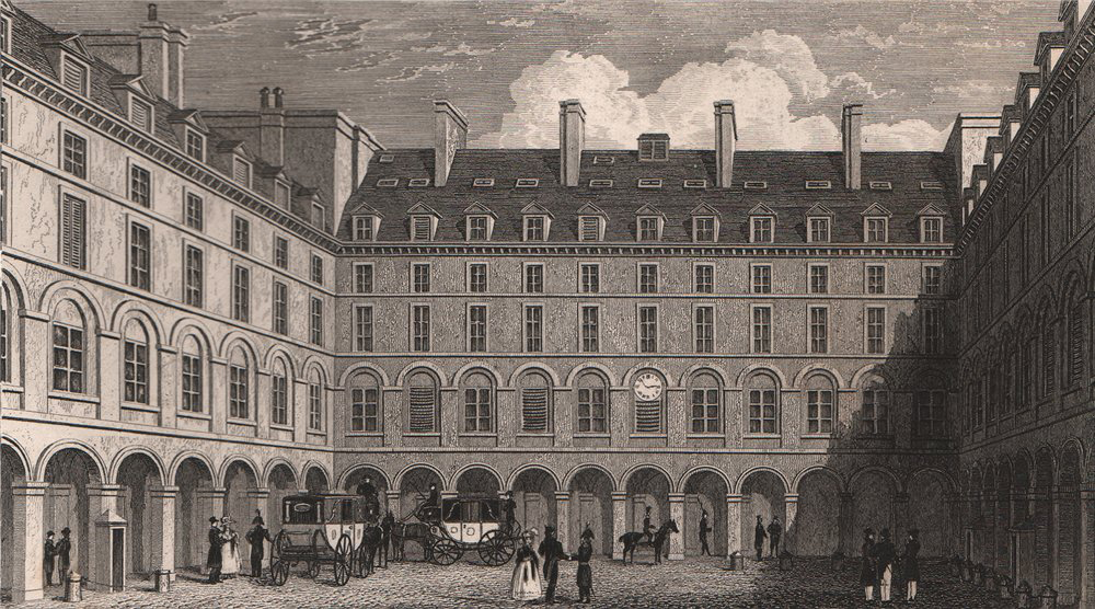 Associate Product PARIS. Cour du Ministre des Finances. BICKNELL 1845 old antique print picture
