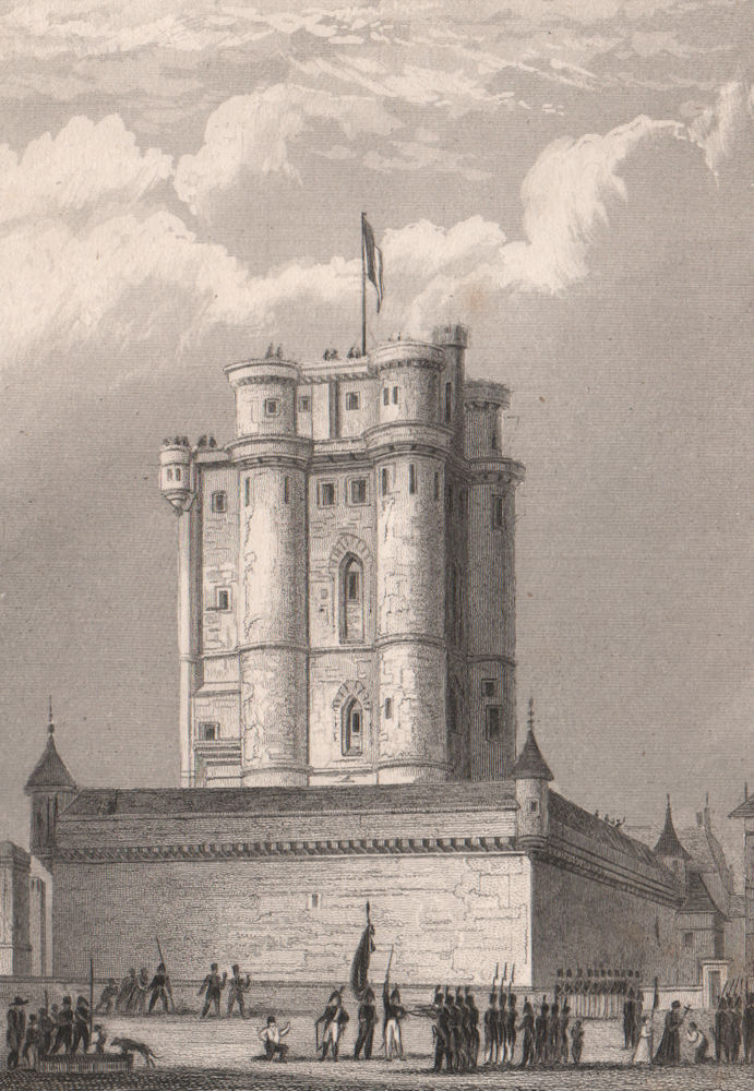 Donjon du Chateau de Vincennes. Val-de-Marne. BICKNELL 1845 old antique print