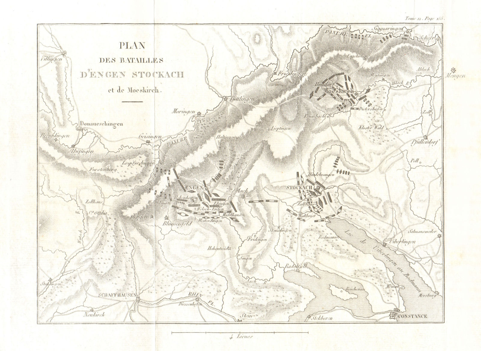 Associate Product Battles of Engen Stockach Messkirch 1800. 2nd Coalition War 1819 old map