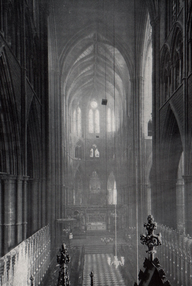 Associate Product The Choir, Westminster Abbey. E.O. HOPPÉ. London 1930 old vintage print
