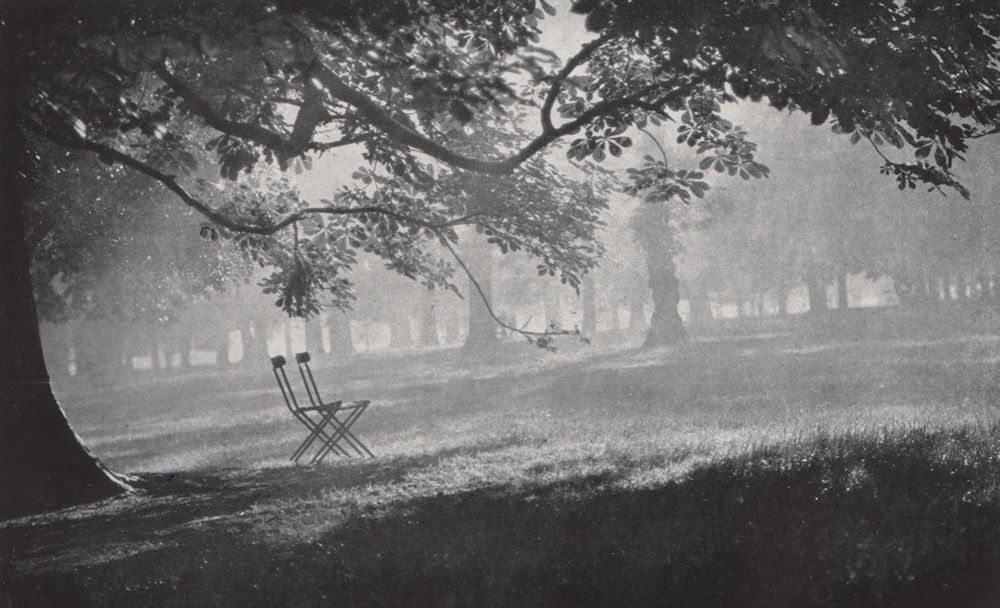 Associate Product Morning Mists, Hyde Park. E.O. HOPPÉ. London 1930 old vintage print picture