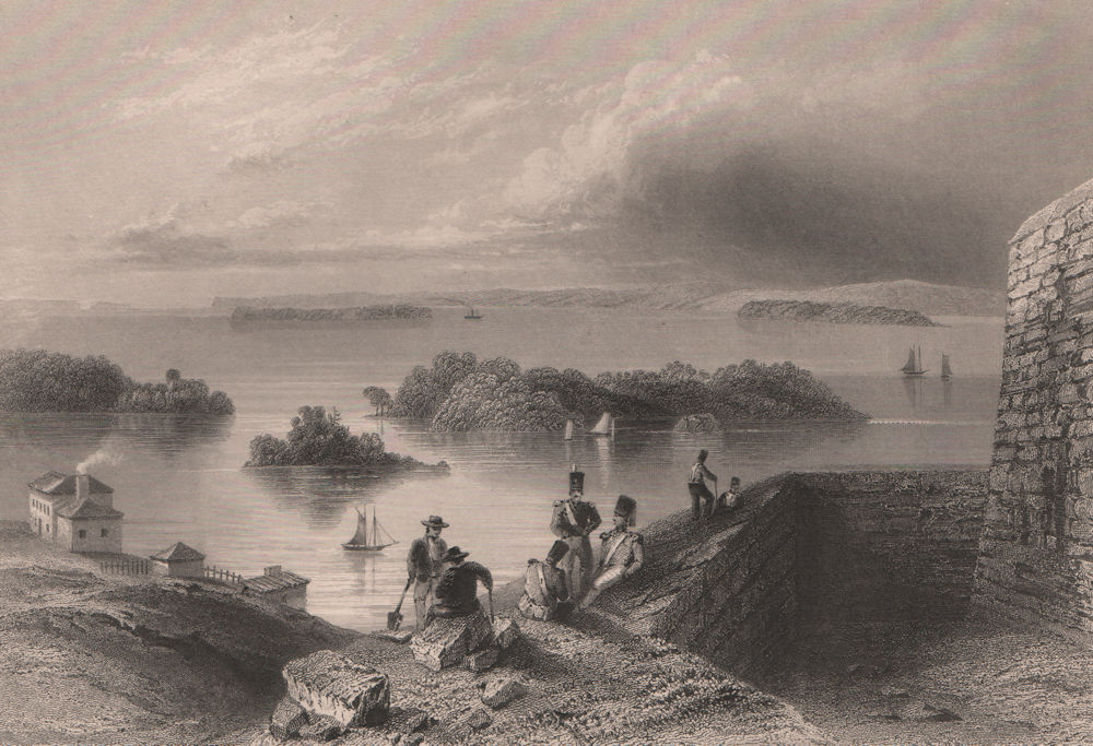 Associate Product CANADA. View from the Citadel at Kingston. Fort Henry, Ontario. BARTLETT 1842