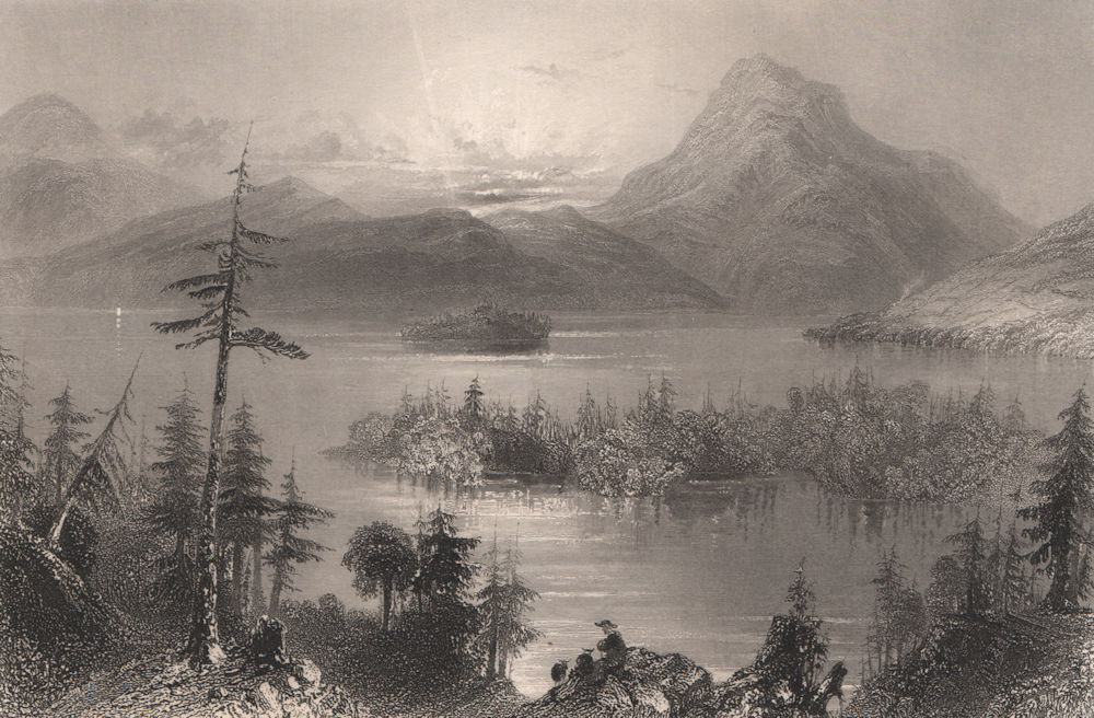 Associate Product QUEBEC. Owl's Head Mountain & Lake Memphremagog. Mont Owl's Head. BARTLETT 1842