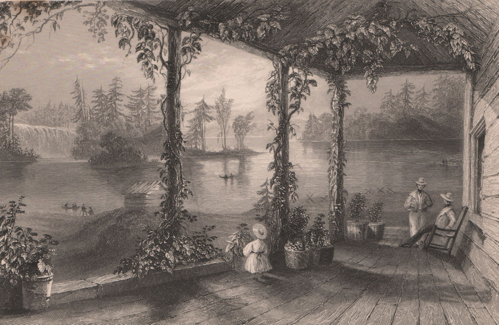 Associate Product ONTARIO. Robert Shirreff's house. Fitzroy Harbour, Ottawa river. BARTLETT 1842