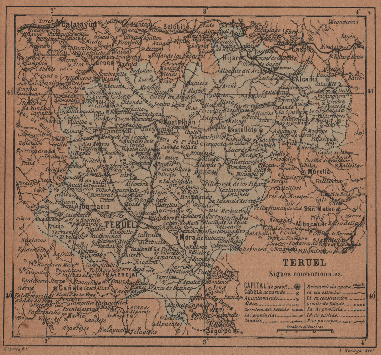 Associate Product TERUEL. Aragon. Mapa antiguo de la provincia 1905 old antique plan chart