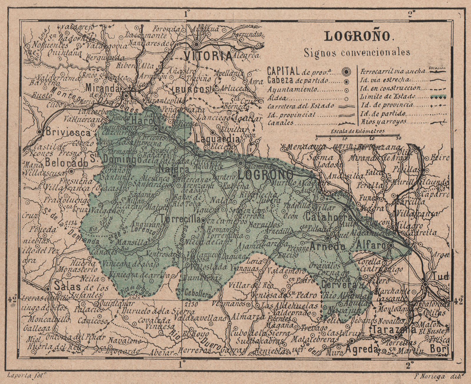 Associate Product LA RIOJA. Logroño Logrono. Mapa antiguo de la provincia 1908 old antique