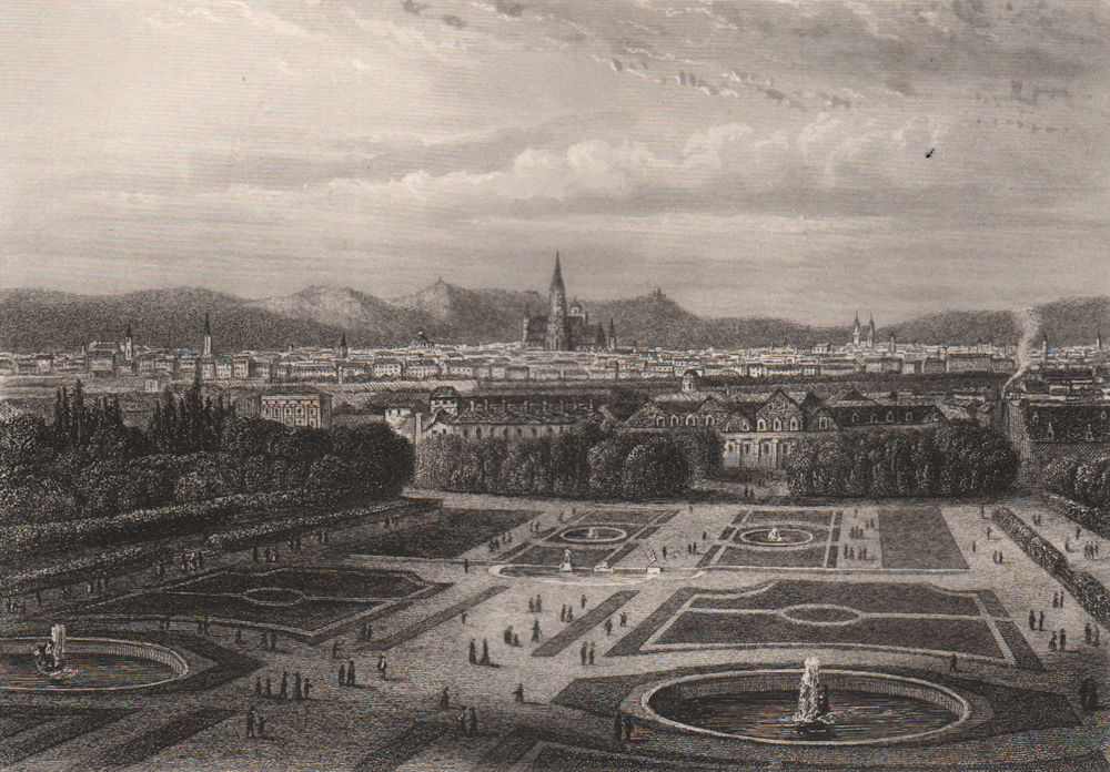 View of VIENNA. St Stephen's cathedral in distance. Wien. 'Vienne'. Austria 1855