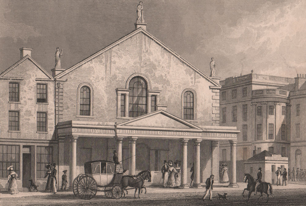 Associate Product EDINBURGH. Theatre Royal, Shakespeare Square (rebuilt 1830). SHEPHERD 1833
