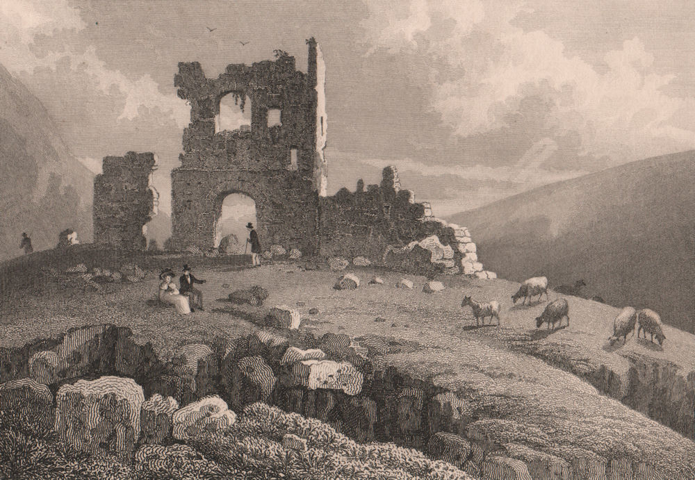 Associate Product EDINBURGH. Ruins of St. Anthony's Chapel, Holyrood Park. SHEPHERD 1833 print