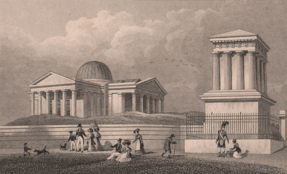 EDINBURGH. The City Observatory & Playfair Monument, Calton Hill. SHEPHERD 1833