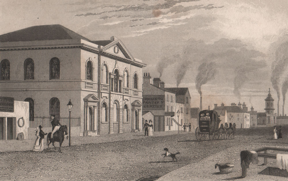 New Jerusalem Church, Peter Street, Manchester. Now Albert Hall. HARWOOD 1829