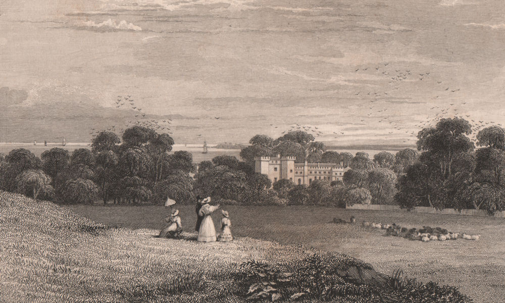 Ashton Hall, now Lancaster Golf Club. Lancashire. HARWOOD 1829 old print