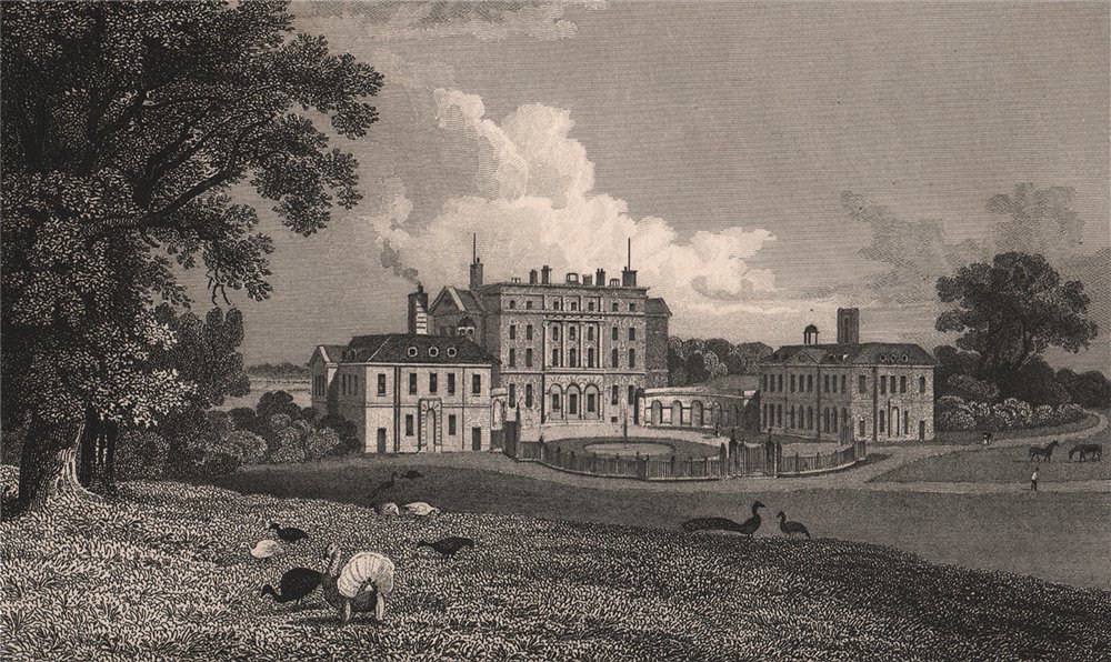 Associate Product Chevening House. The seat of Earl Stanhope. Kent. BAYNES 1829 old print