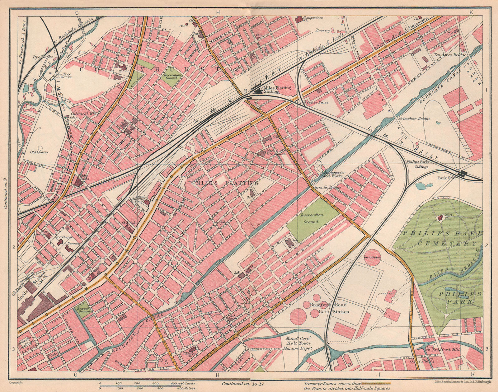Associate Product MANCHESTER NORTH EAST. Miles Platting Collyhurst Newton Heath 1927 old map