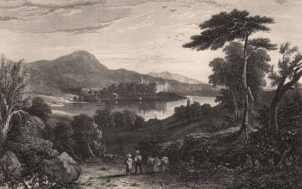 Associate Product Linlithgow Palace & Loch. Scotland 1845 old antique vintage print picture