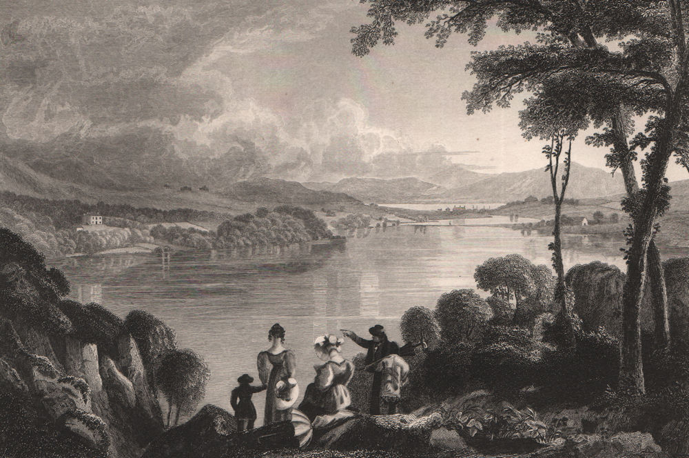 Associate Product Loch Fad, Isle of Bute. Scotland 1845 old antique vintage print picture