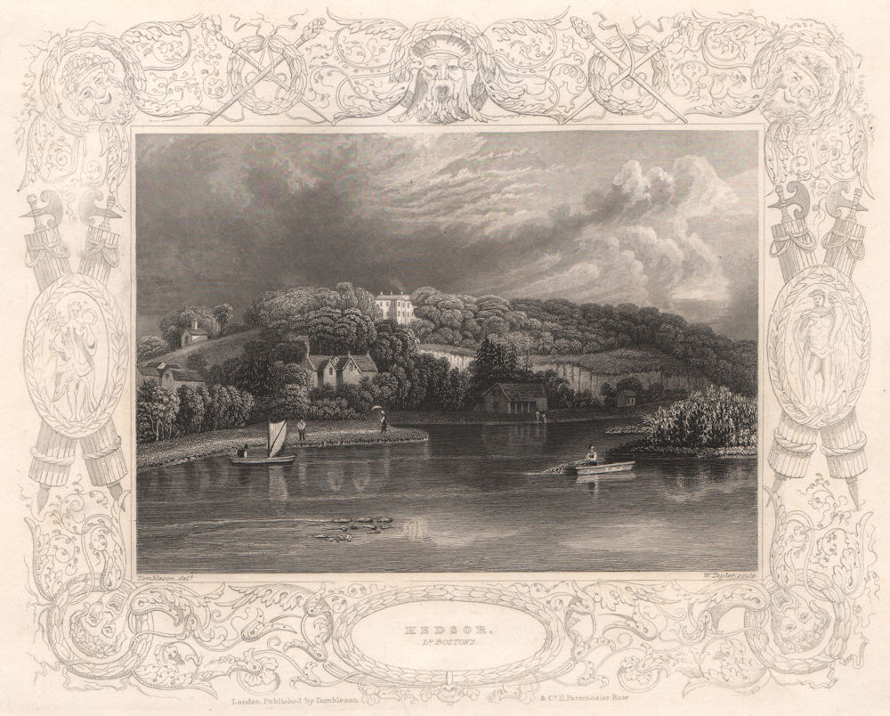 Cliveden Decorative view by Wm 'Cliefden' Buckinghamshire TOMBLESON 1835 