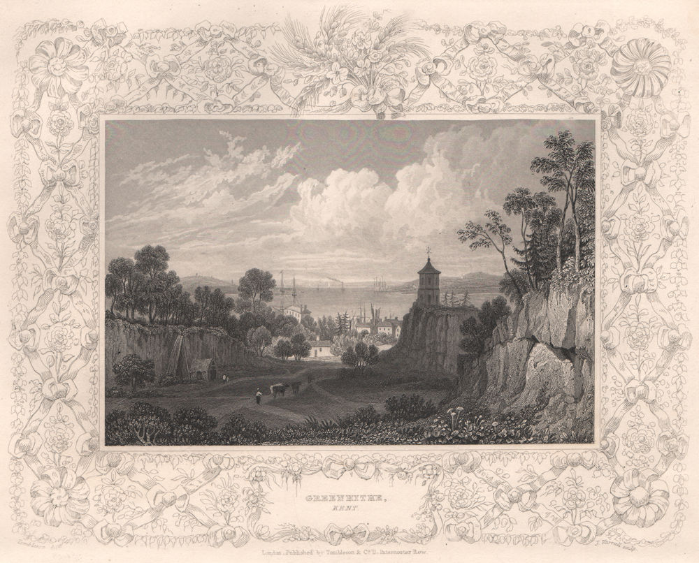 Associate Product 'Greenhithe, Kent'. Decorative view by William TOMBLESON 1835 old print