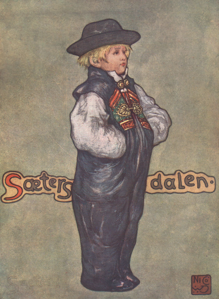 Associate Product SETESDAL. 'A boy of Saetersdalen' by Nico Jungman. Norway 1905 old print