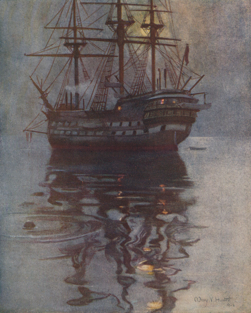 Associate Product 'CTS Empress" formerly HMS. "Revenge"' by Mary Young-Hunter. Clyde 1907 print
