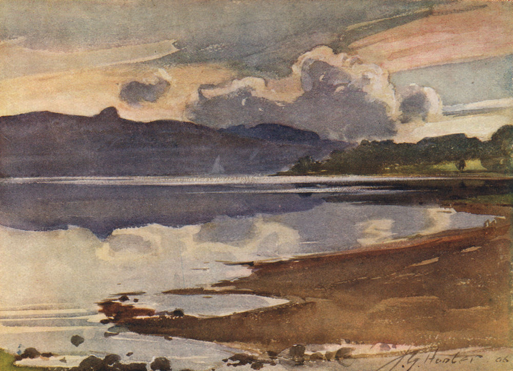 Associate Product ARGYLL AND BUTE. 'Loch Fyne' by John Young-Hunter. Scotland 1907 old print