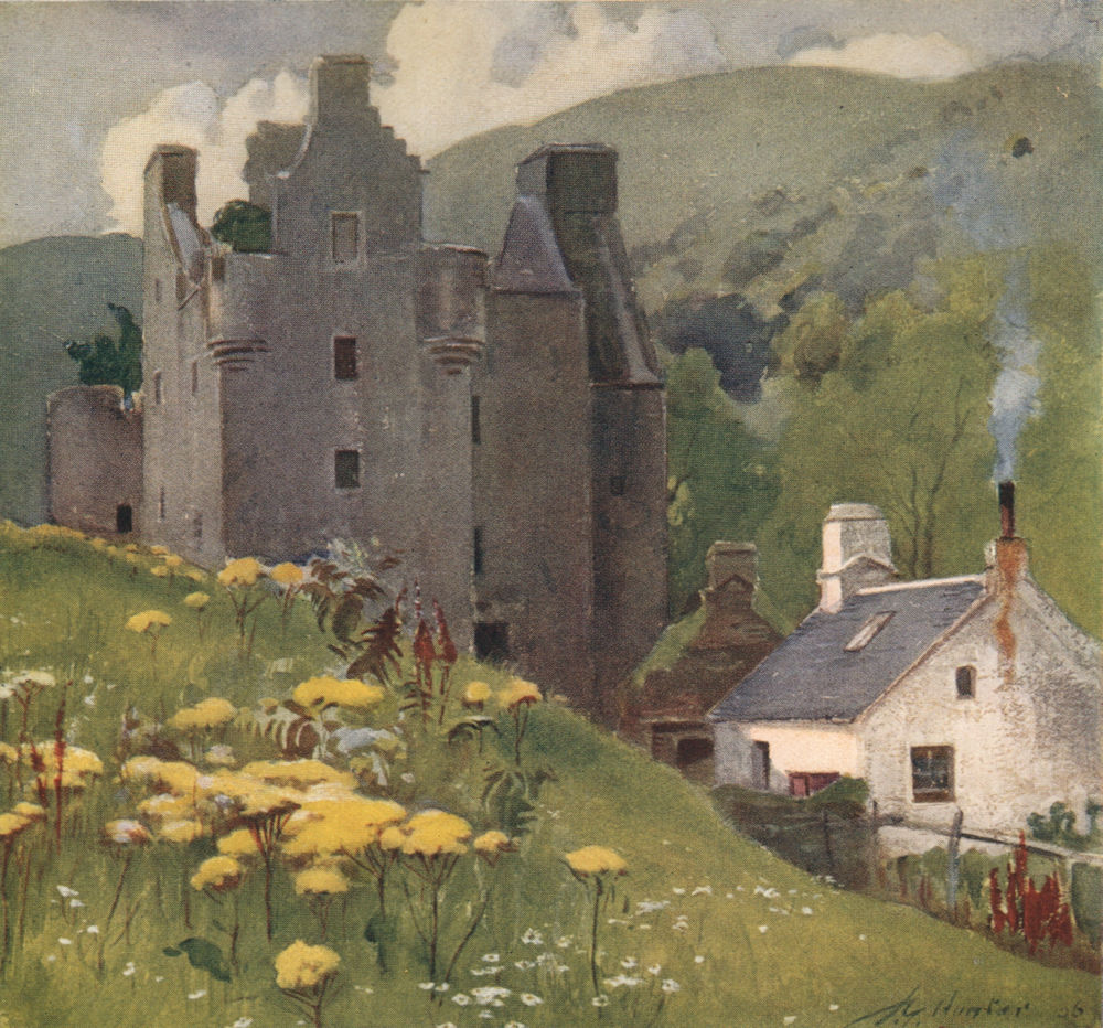 Associate Product ARGYLL AND BUTE. Dunderave Castle; by John Young-Hunter. Scotland 1907 print