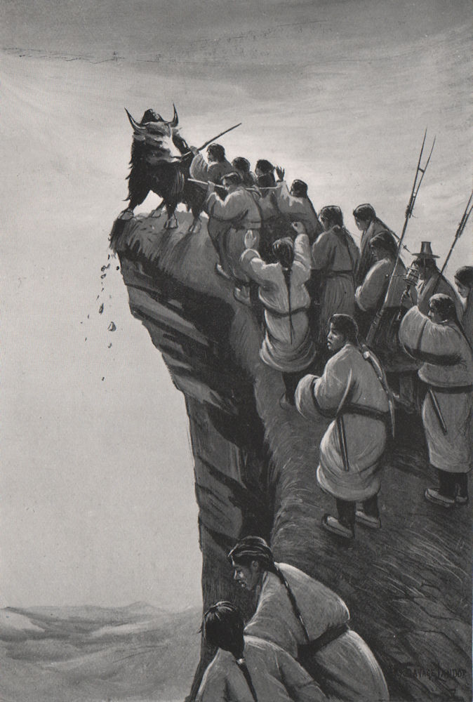 Associate Product 'The sacrifice of a yak' by Arnold Henry Savage Landor. Tibet 1905 print