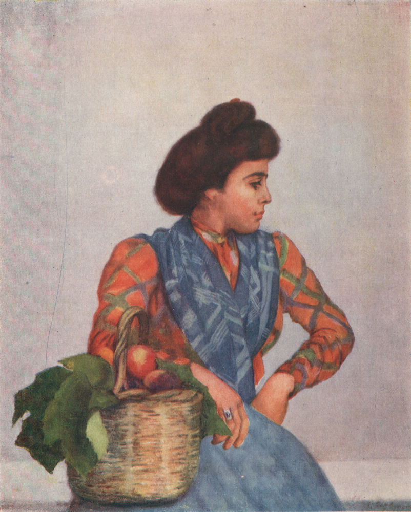 Associate Product NAPOLI. 'A fruit seller, Naples' by Augustine Fitzgerald. Naples 1904 print