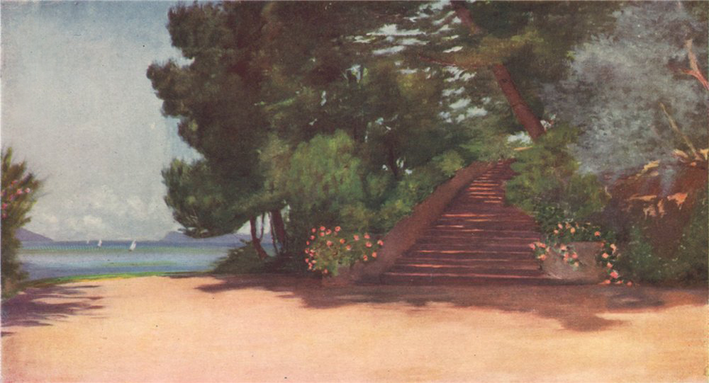 Associate Product 'The garden of Lord Rosebery's villa', Naples by Augustine Fitzgerald 1904