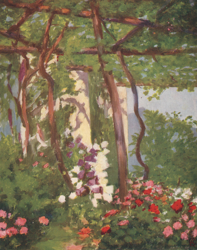 'Garden in the Villa Palumbo, Ravello' by Augustine Fitzgerald. Italy 1904