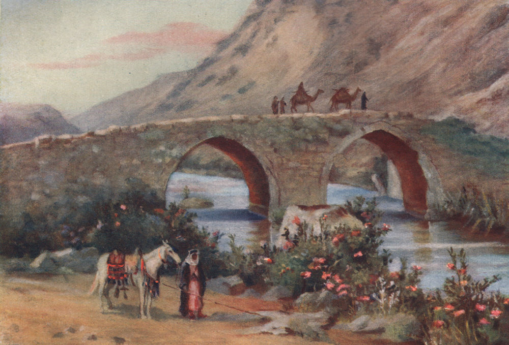 Associate Product JISR EL KHARDALI. Litani River, bridge by Margaret Thomas. Lebanon 1908 print