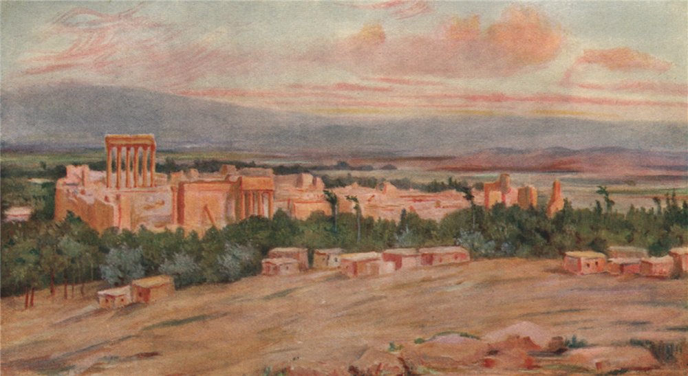 Associate Product BAALBEK. 'General view of the acropolis' by Margaret Thomas. Lebanon 1908