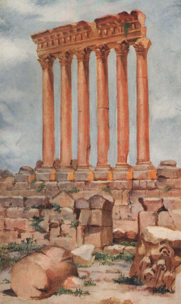 Associate Product BAALBEK. 'The Temple of Jupiter, Baalbek' by Margaret Thomas. Lebanon 1908