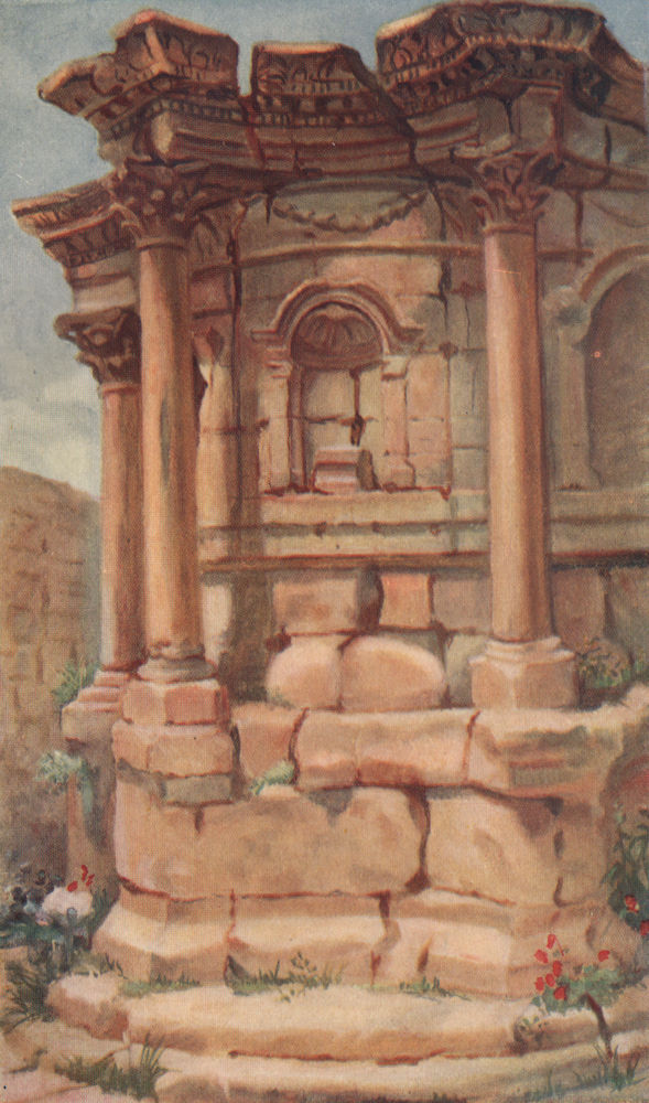 BAALBEK. 'Temple of Venus' by Margaret Thomas. Lebanon 1908 old antique print