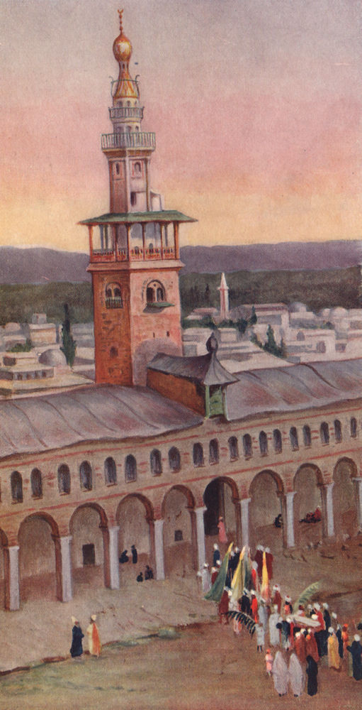 Associate Product 'Court of the Great Mosque, Damascus' by Margaret Thomas. Syria 1908 old print
