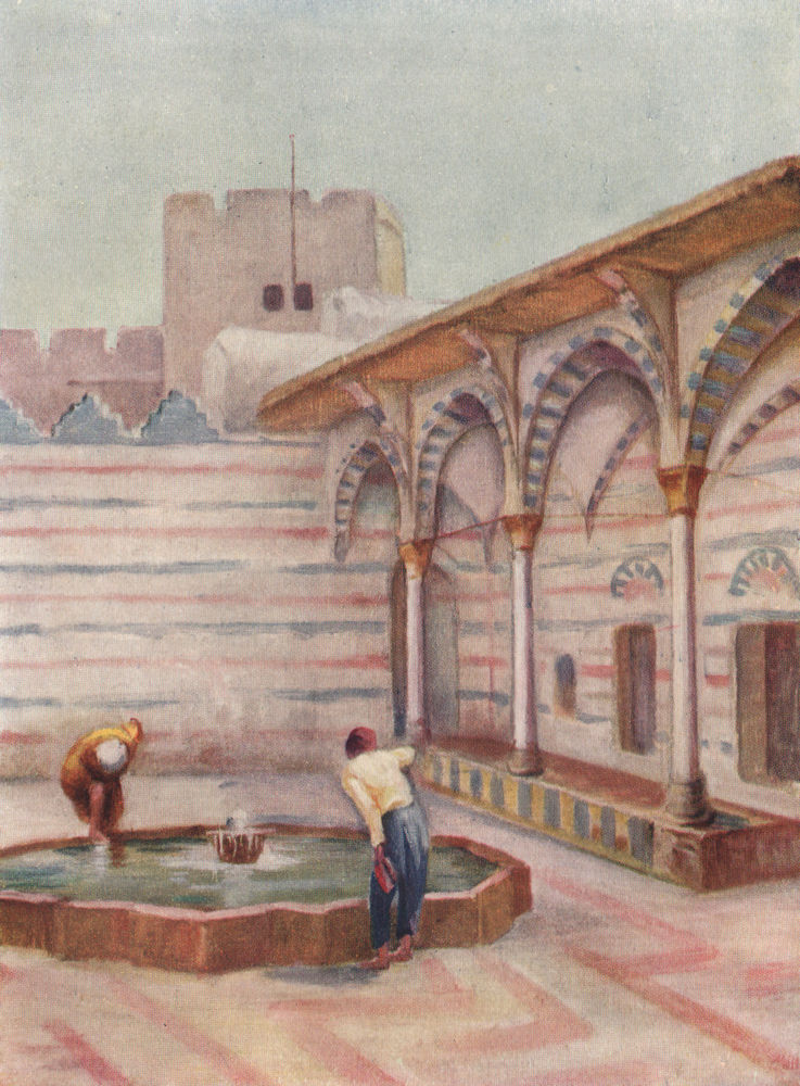 Associate Product 'Mosque es Sinamiyeh, Damascus' by Margaret Thomas. Syria 1908 old print