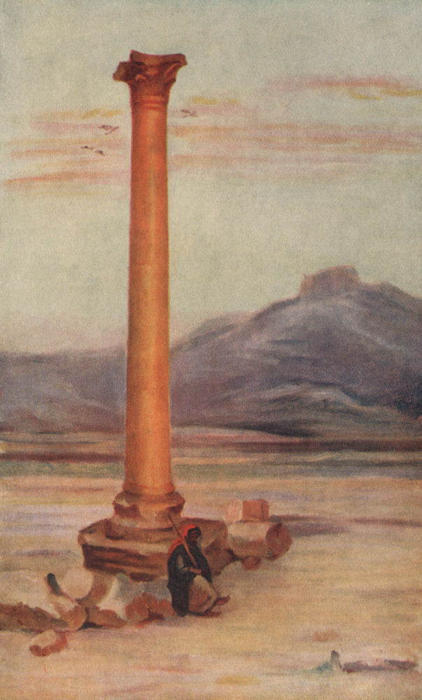 Associate Product PALMYRA. 'Solitary column, Palmyra' by Margaret Thomas. Syria 1908 old print