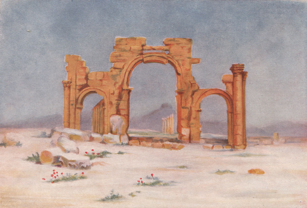 PALMYRA. 'Triumphal Arch, Palmyra' by Margaret Thomas. Syria 1908 old print