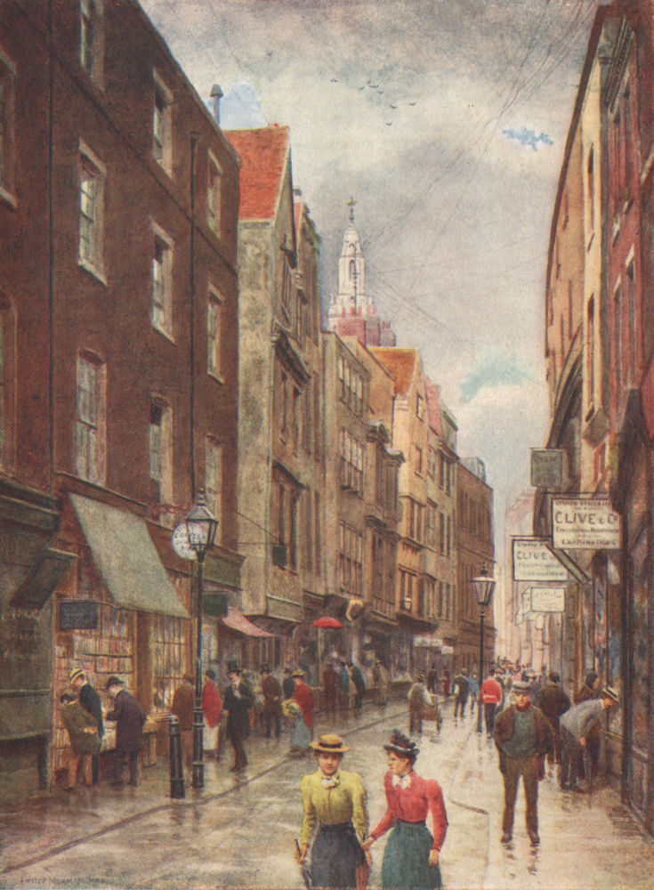 Associate Product 'Holywell Street, Strand, 1900' by Philip Norman. Vanished London 1905 print