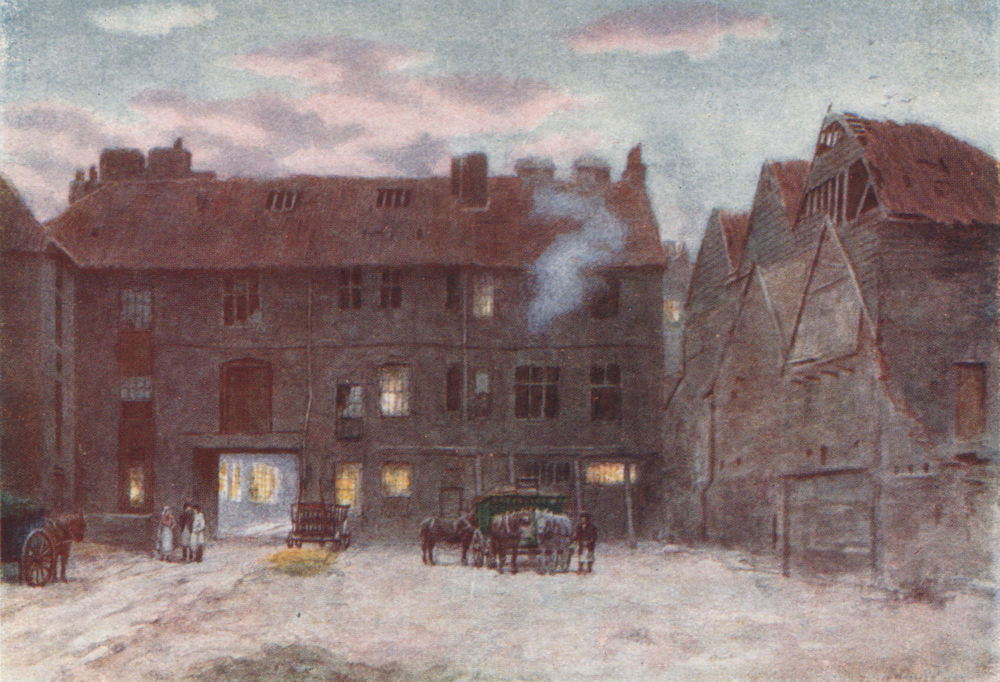 Associate Product 'Back of White Hart Inn, Southwark, 1884' by Philip Norman. Vanished London 1905