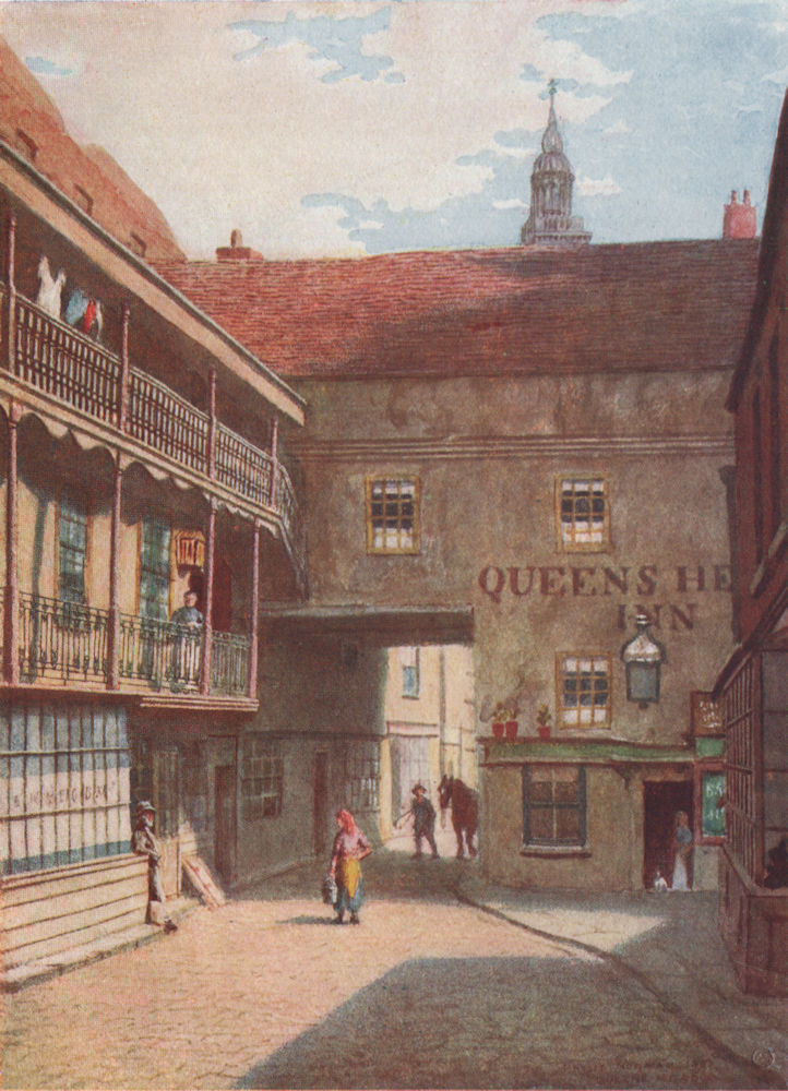 'Queen's Head Inn, Southwark, 1883' by Philip Norman. Vanished London 1905