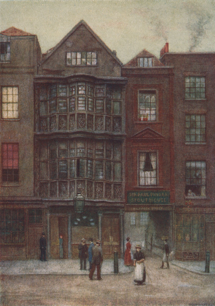 Sir Paul Pindar's House, Bishopsgate, 1877. Philip Norman. Vanished London 1905