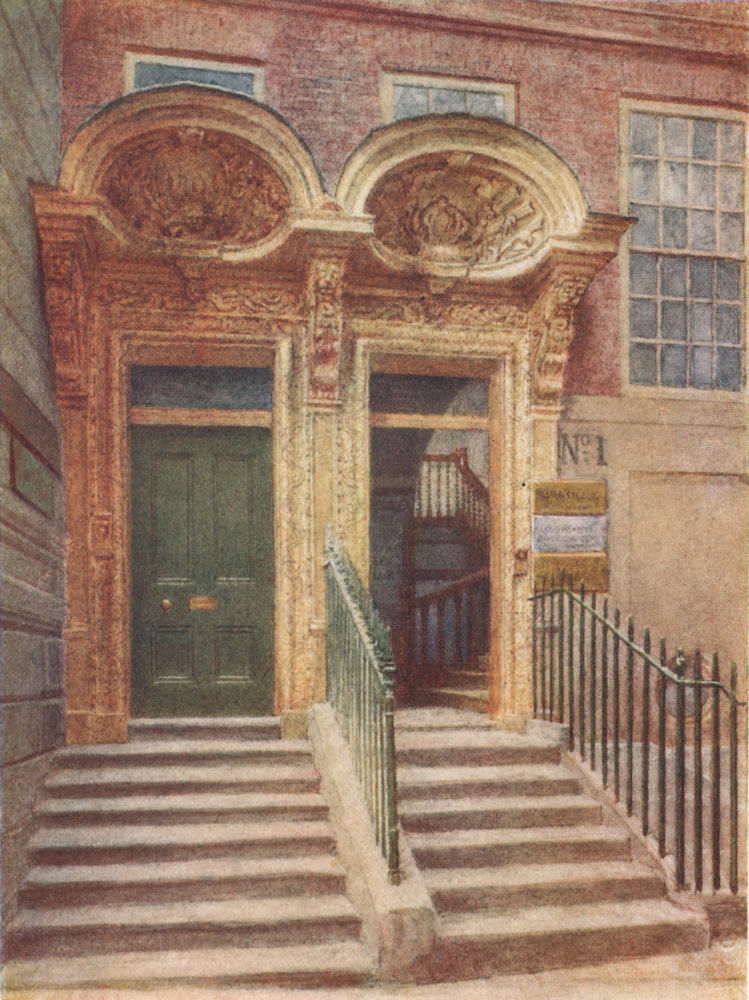 Associate Product 1 & 2 Laurence Pountney Hill doorways, 1895. Philip Norman. Vanished London 1905