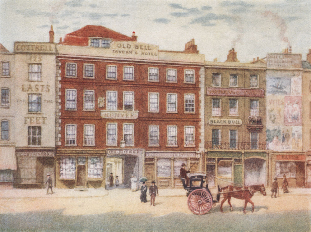Associate Product 'Old Bell Inn & Black Bull, Holborn, 1897'. Philip Norman. Vanished London 1905