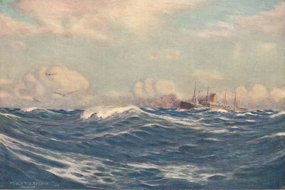Associate Product 'The big blue seas of the Great Australian' by Percy Spence. Australia 1910