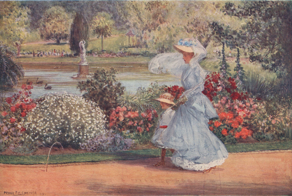 Associate Product 'The Botanical Gardens, Sydney' by Percy Spence. Australia 1910 old print